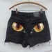 High-Waisted Hand-painted Cat Eye shorts (Lee) Size 12M