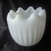 Vintage Milk Glass Rose Bowl Bud Vase