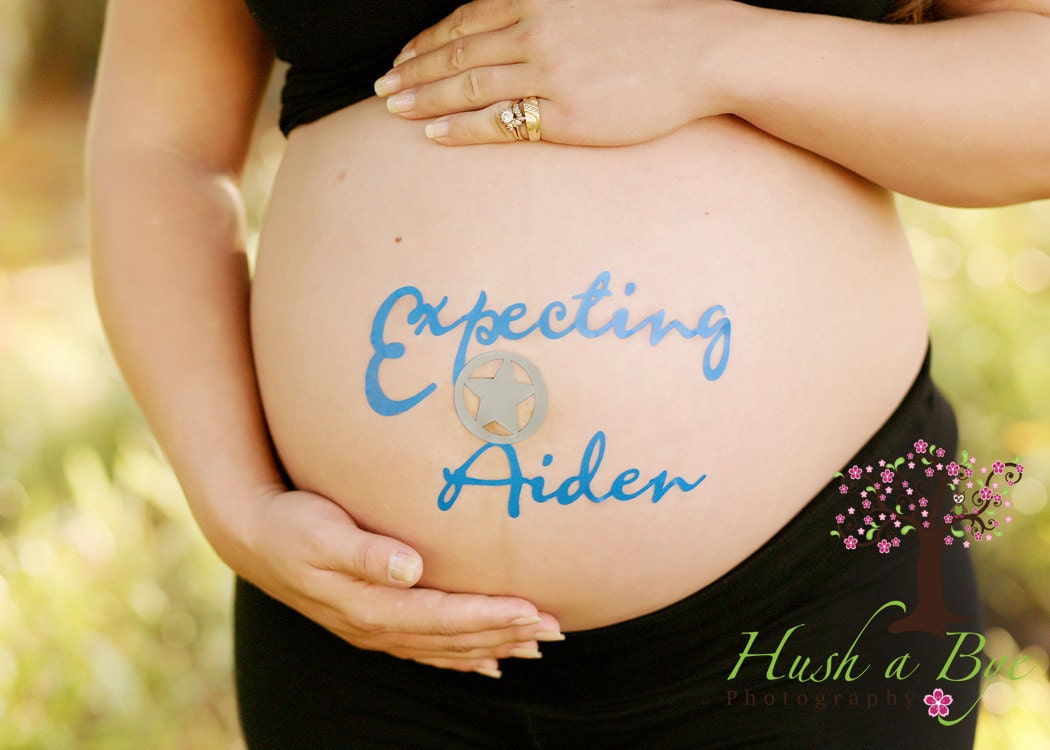 Fun and Unique "Expecting baby boy" Baby Bump Pregnancy Sticker