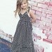 Summer Black Chevon Print Maxi Dress