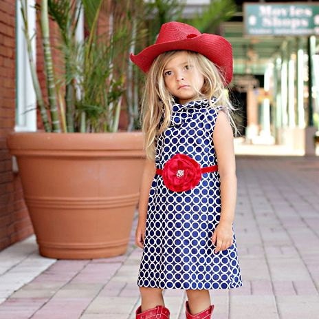 Navy Blue Modern Metro Circle Dress