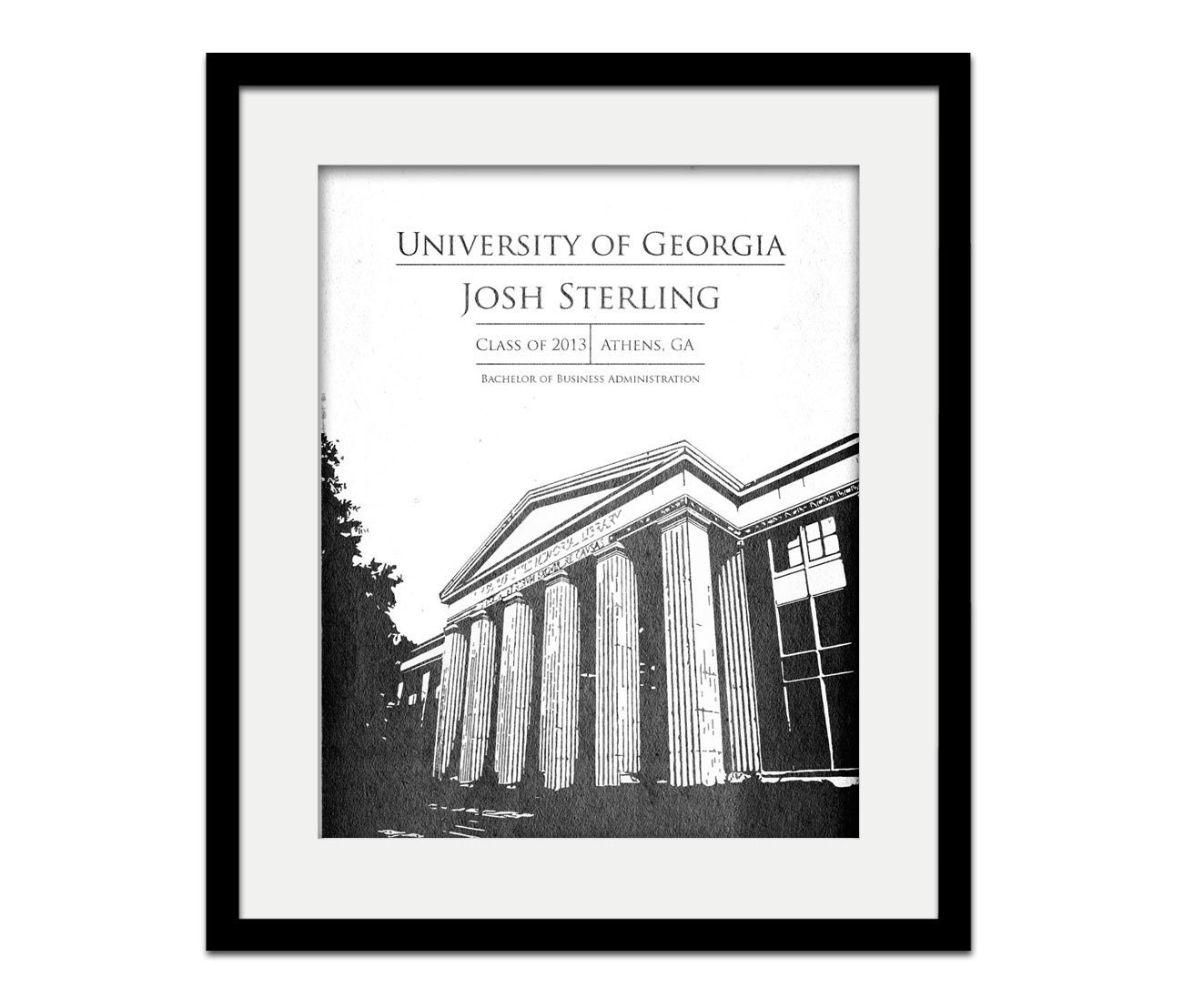 University of Georgia Personalized Gift for Grad / UGA Bulldogs / Graduation / Father's Day / 8x10 Custom Commemorative Print Alumni