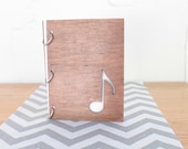 6X8 Music note wood journal/ mini album