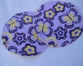 Purple Butterfly Washable Cloth Nursing Pads