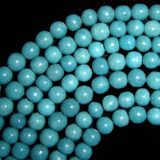 Turquoise Limestone Coral Bead Strand - 10mm round