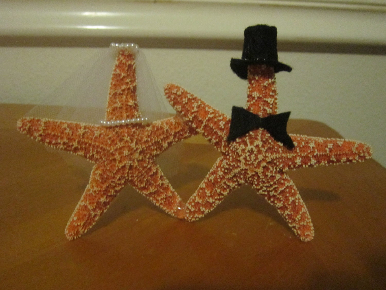 Starfish wedding cake topper