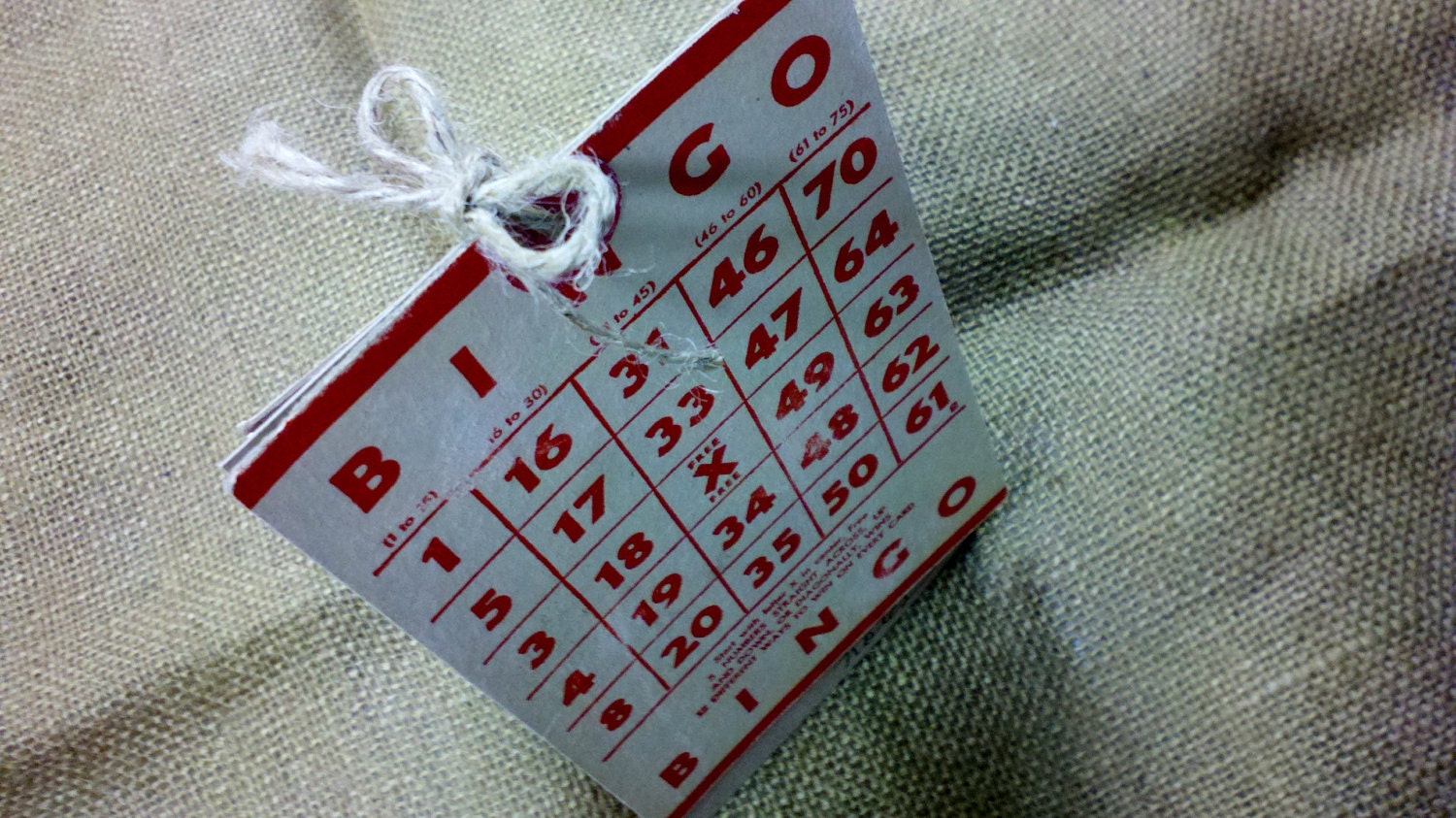 MTO Vintage Bingo Handmade Scrapbook Album with cardstock pages for note taking, journaling, photos, bucket list, etc.