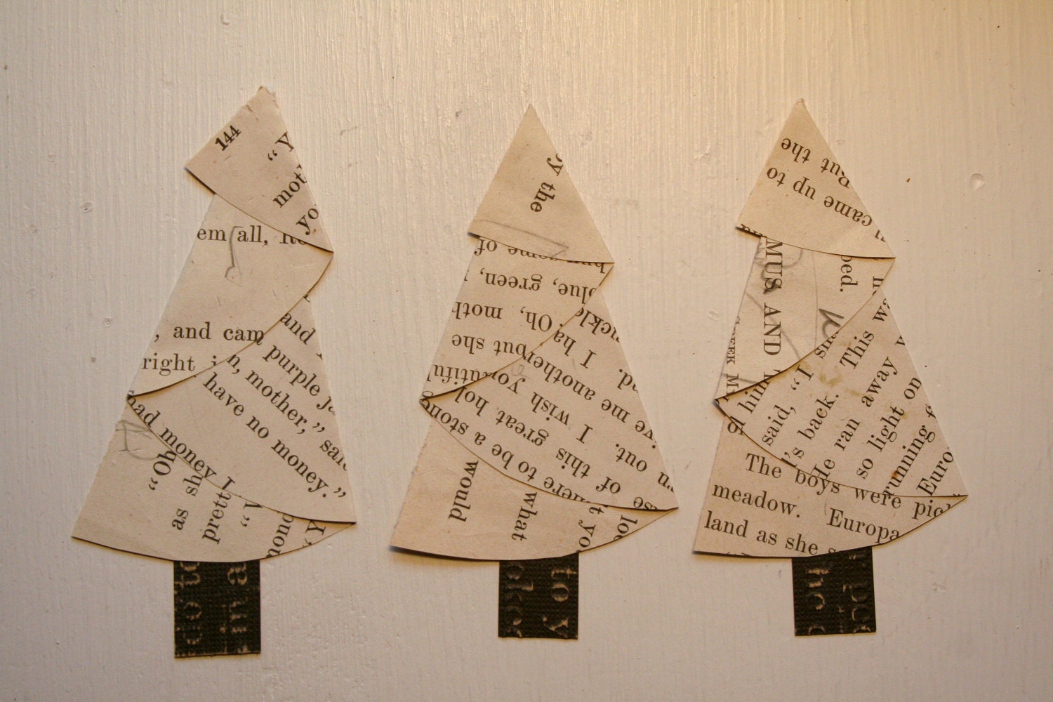 Vintage Paper Christmas Trees