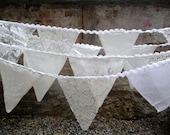 4m BUNTING white / ivory lace for weddings, parties, decoration - AmiElisah