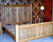 Mission Style White Oak SuperKingsize Bed. Arts and Crafts