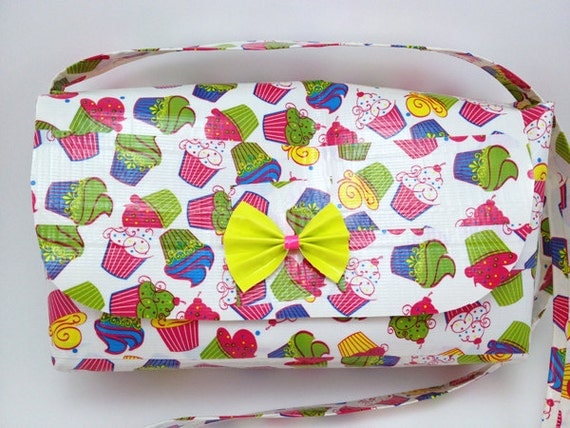 Cupcake Duct Tape Purse Hand Bag