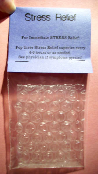 Gag Gift Instant STRESS RELIEF Capsules Novelty Joke Gag Gift Prank Party Favor