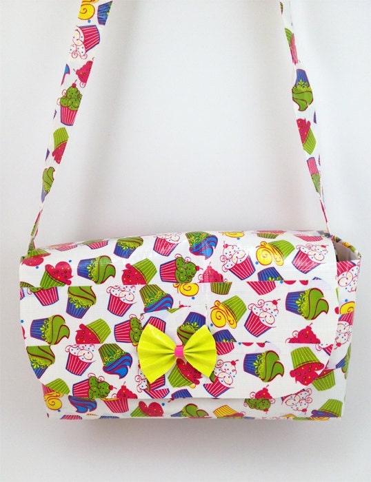 Cupcake Duct Tape Purse Hand Bag
