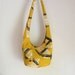 Vintage 1950's Patchwork Crazy Quilt Style Hobo Bag, Sling Bag, Upcycled, Retro, Yellow, Black, Cross Body, Hippie Purse
