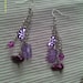 Purple and Lavender Chain Drop Earrings, Silver Triple Chain/Drop Earrings, Purple Spring Dangle/Drop Earrings