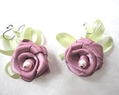 Purple Rose Earrings, So Bohemian