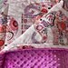 Elephant Toddler Minky Blanket - Blush Pink Fabric with Large, Colorful Elephants and Raspberry Minky - Ships in 3-4 weeks