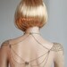 Necklace For The SHOULDERS, 1920s Inspiration, Beaded Pearls And Rhinestone,Jazz Age,Antique CHIC Gold, OOAK Bridal Wedding Jewelry