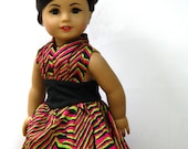 american girl doll dress: neon jungle