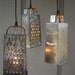Upcycled Vintage Colander and Grater Pendant Light