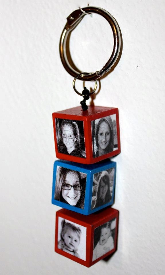 Three Block Photo Keychain