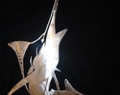 Sport Fishing Artwork Blue Marlin Swordfish Aluminum Marine Outdoor Decor