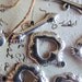 6 sets Silver Heart Toggle Clasps Doily 23x19mm - Ships Immediately from California - FC10