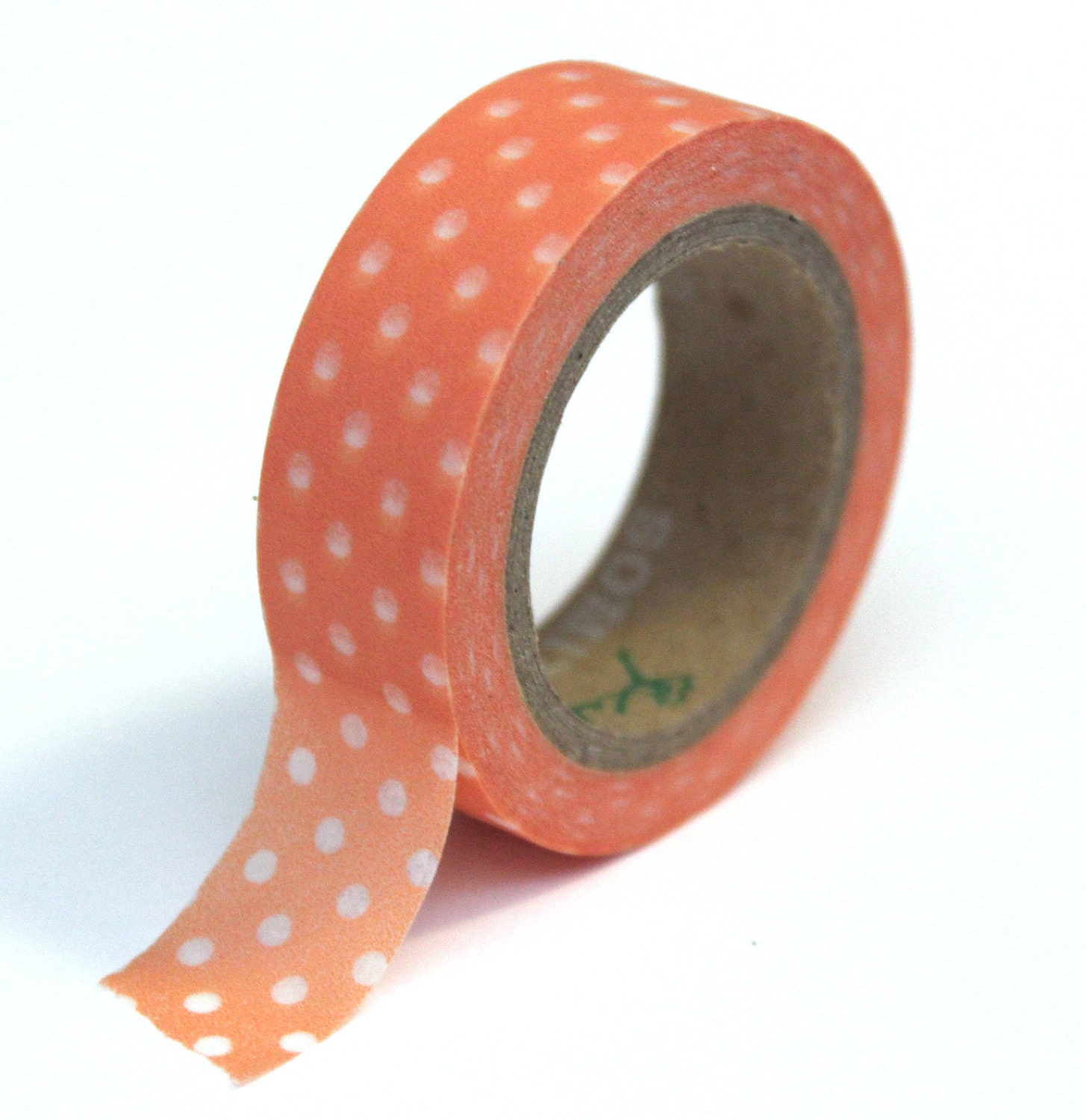 Washi Tape - Coral and White Polka Dot - 15mm x 10m - TP29