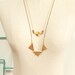 Geometric Necklace : Brass Triangle Buntings