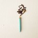 Turquoise Necklace : Spring Jewelry - Wired Turquoise Howlite Single Spike
