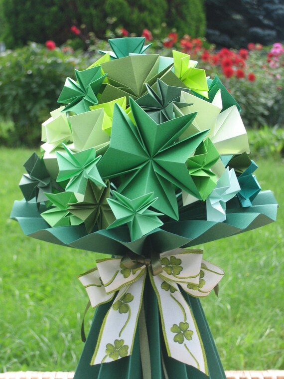 Items similar to Good Luck Bouquet Origami Flower Arrangement on Etsy