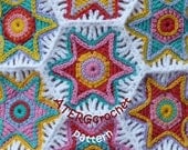 Crochet pattern hexagon 'falling star' by ATERGcrochet