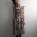 1950's Seashell Day Dress, Blue and Tan