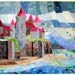 Castle on the Cliffs - Quilt Fabric Art