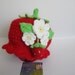 Crochet Girls Red Strawberry Hat, Crochet Girls Hat Strawberry, Red Strawberry Hat, Crochet Strawberry Hat, READY TO SHIP