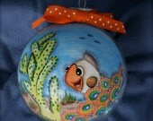 Original Whimsical Hand Painted Personalized Custom Ornament Clown Fish Painting Decor