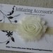 Ivory Baby Headband...Shabby Flower Headband...Baby Girl Flower Headband...Shabby Chic Headband...Infant Headband..Newborn Photo Prop SALE