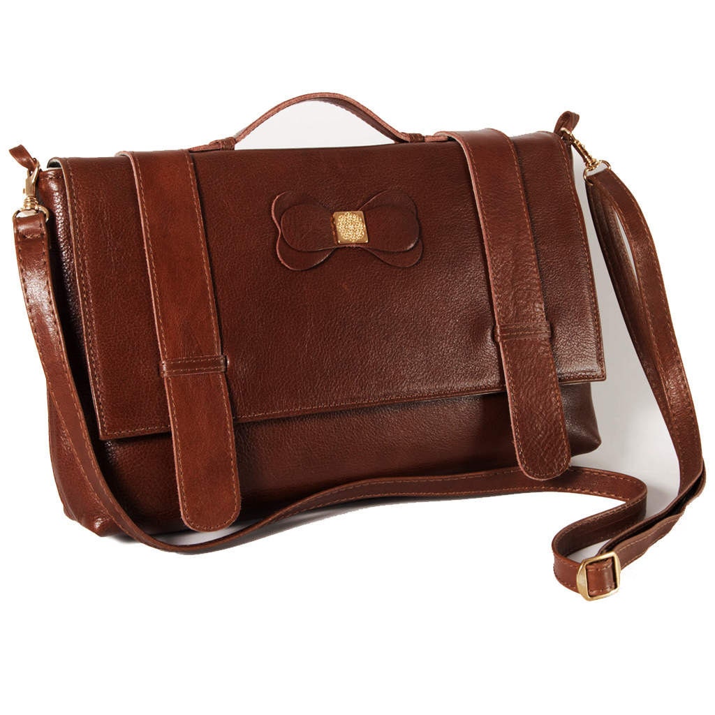 Leather Bag - Dark Brown Triodes Bag - Sale Sale