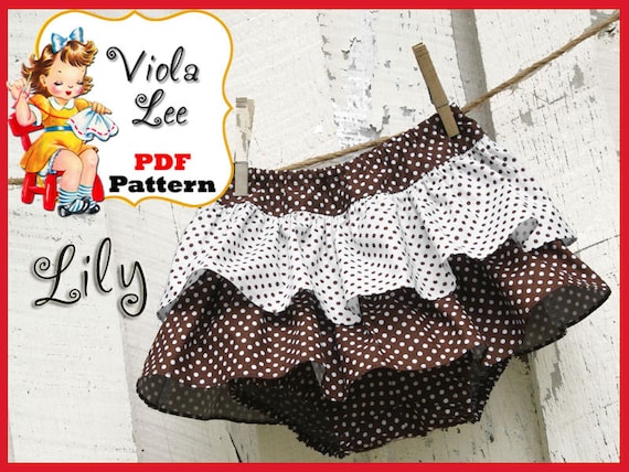 Lily... Girl"S Ruffled Skirt Pattern, Infant Sewing Pattern, Ruffled Bloomer Pattern. INSTANT DOWNLOAD. pdf Sewing Pattern, Infants Pattern