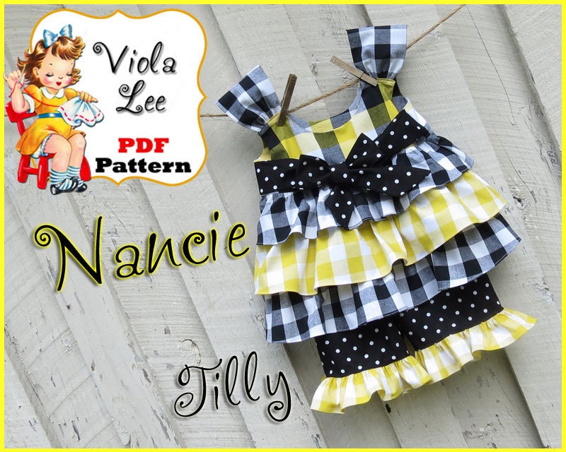 Nancie...Ruffle Top Pattern, cute with my Ruffle Capris Pattern and Ruffle Pants Pattern. INSTANT DOWNLOAD. Girl's Sewing Pattern.