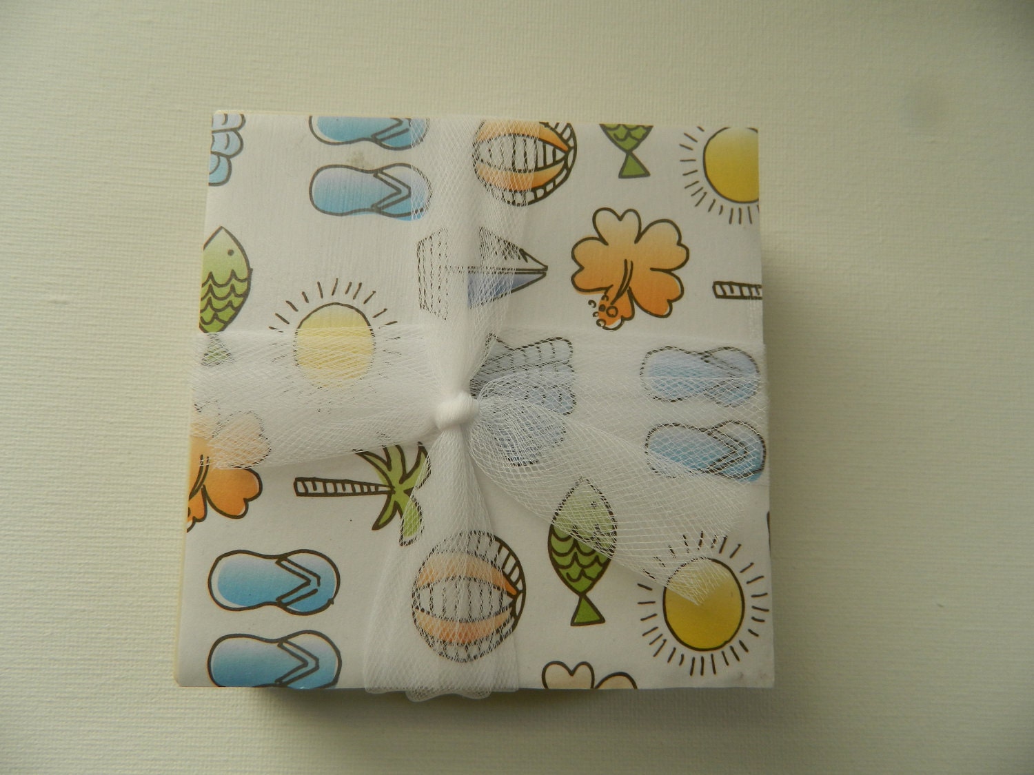 Tropical / Beach Tile Coasters