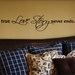 Wall Quote Decal - A  True Love Story Never Ends - Master Bedroom Wall Decor