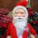 Vintage 10 Inch Santa with Hand Painted Rubber Face