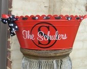 Personalized Metal Enamel Oval Tub