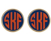 Preppy Monogrammed Earrings