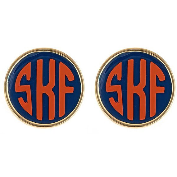 Preppy Monogrammed Earrings
