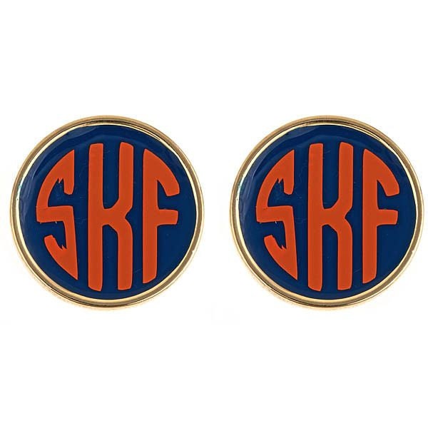 Preppy Monogrammed Earrings