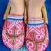 Women's Slippers Handmade Colorful Hmong Embroidered Batik With Plush Lining