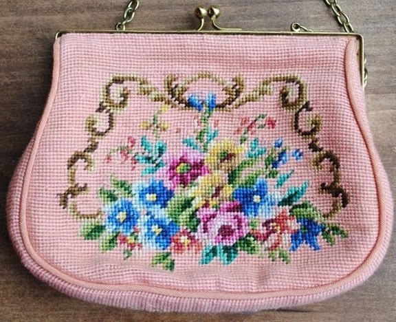 Vintage Pink Purse/ Clutch