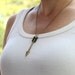 Arrow Pendant Necklace - Antique Brass